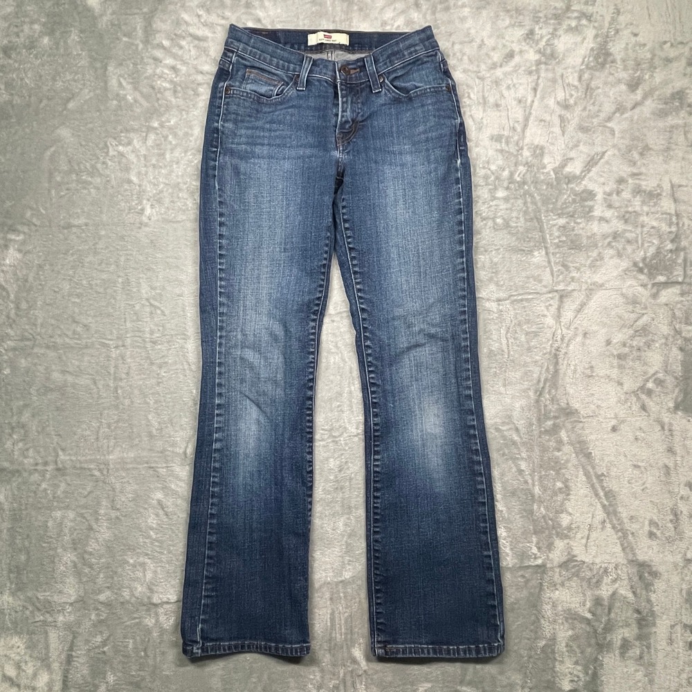 Levi's 529 Curvy Bootcut Jeans Women Blue Medium Wash Low Rise Stretch Denim 4M